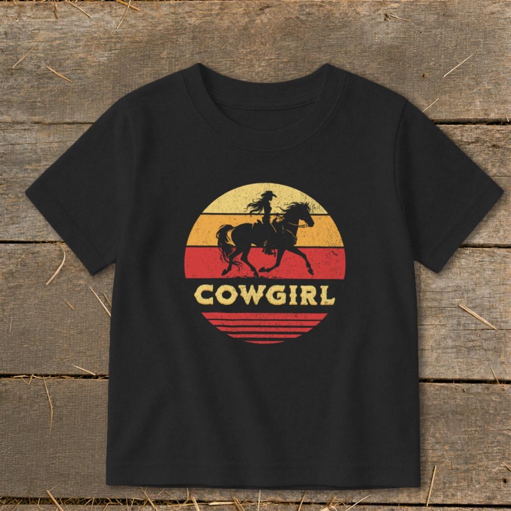 Sunset Cowgirl Toddler Tee