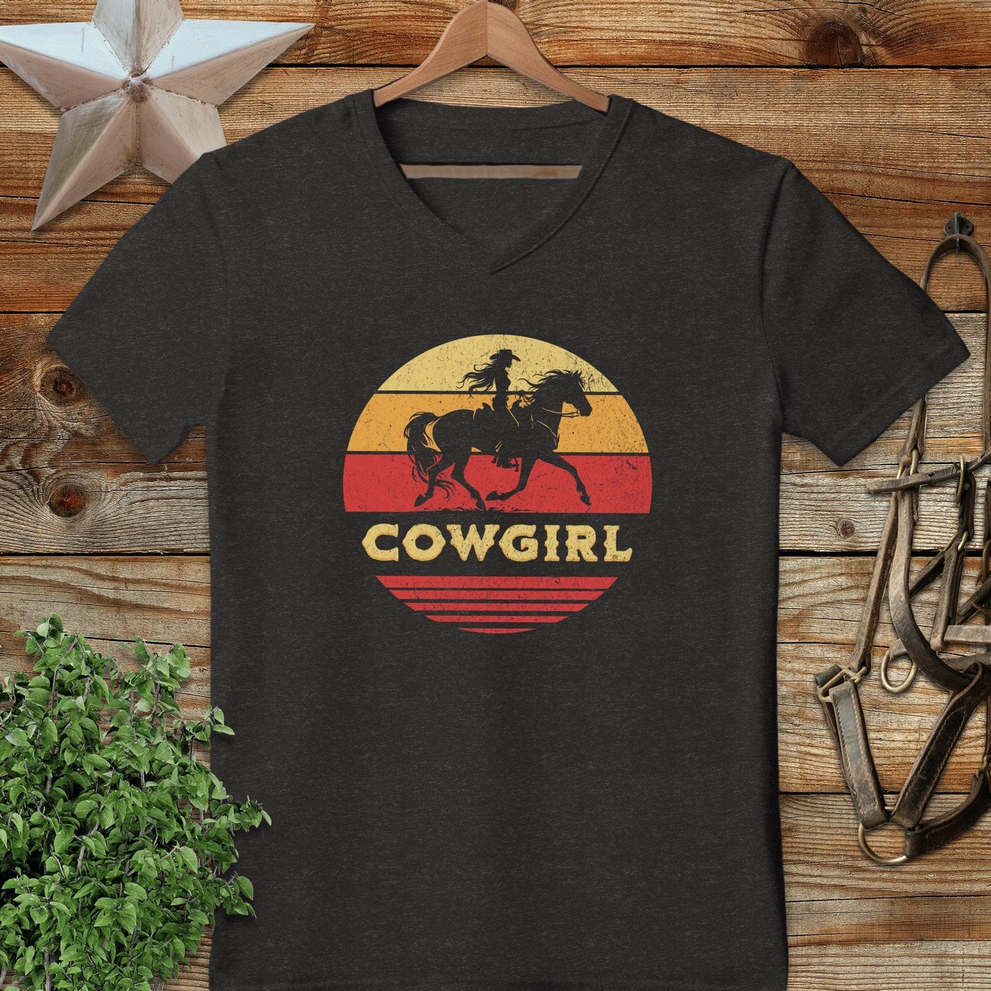 Sunset Cowgirl V-neck