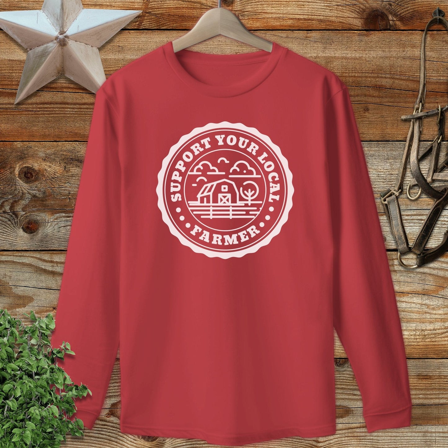 Support Local Farmer Long Sleeve Tee