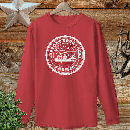 Support Local Farmer Long Sleeve Tee