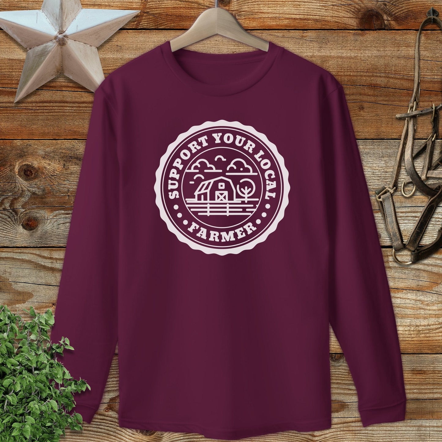 Support Local Farmer Long Sleeve Tee