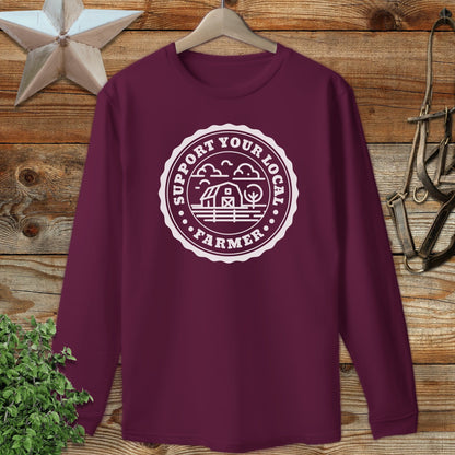 Support Local Farmer Long Sleeve Tee