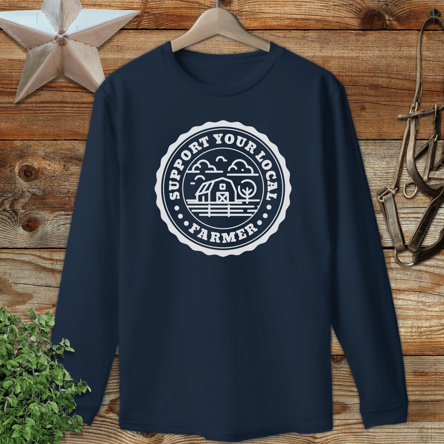 Support Local Farmer Long Sleeve Tee