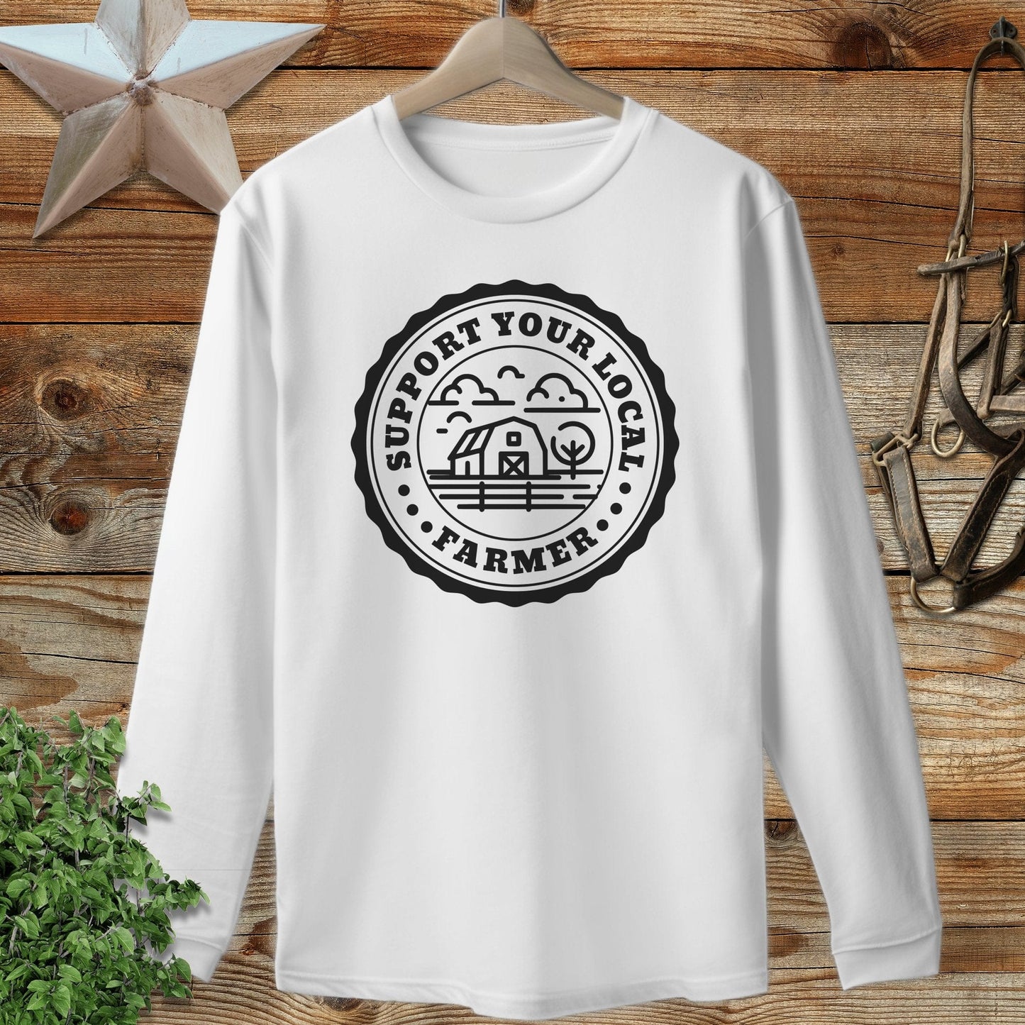 Support Local Farmer Long Sleeve Tee