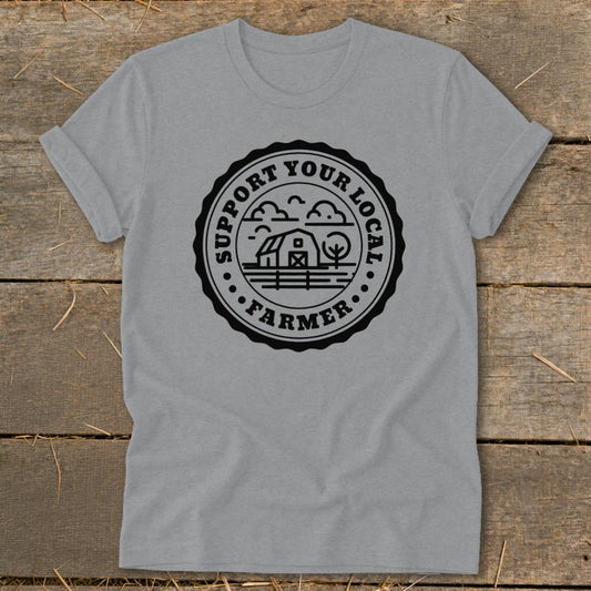 Support Local Farmer Softstyle Tee - Sport Grey