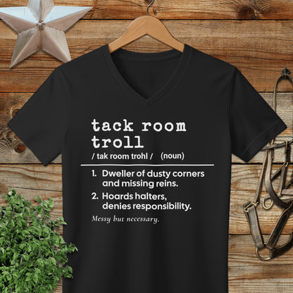 Tack Room Troll Definition V-neck