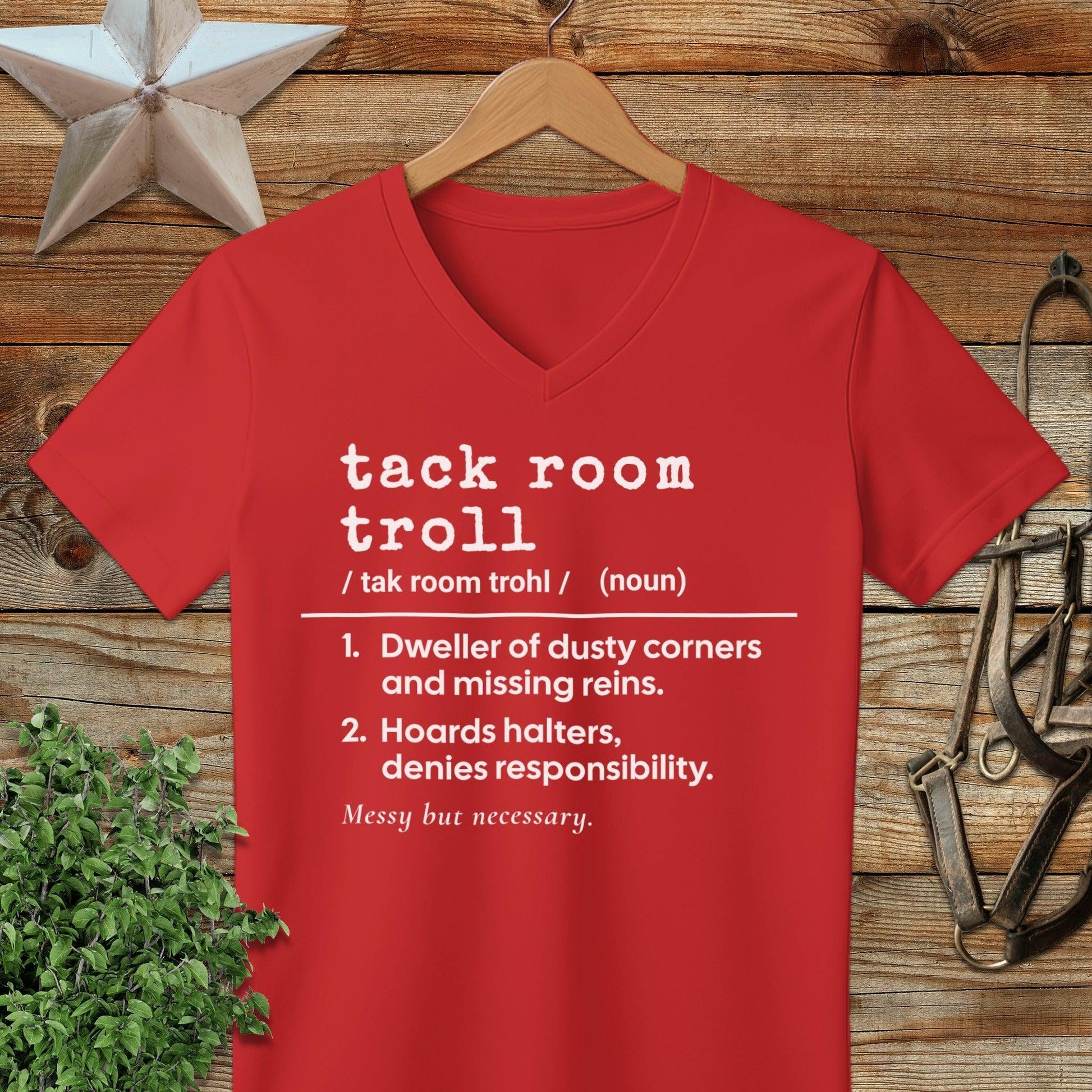 Tack Room Troll Definition V-neck