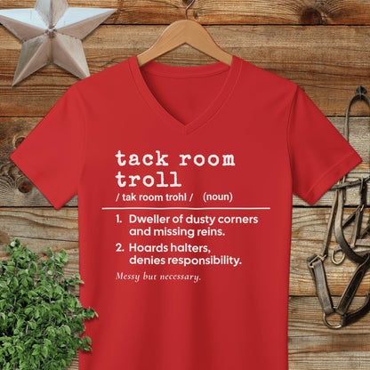 Tack Room Troll Definition V-neck