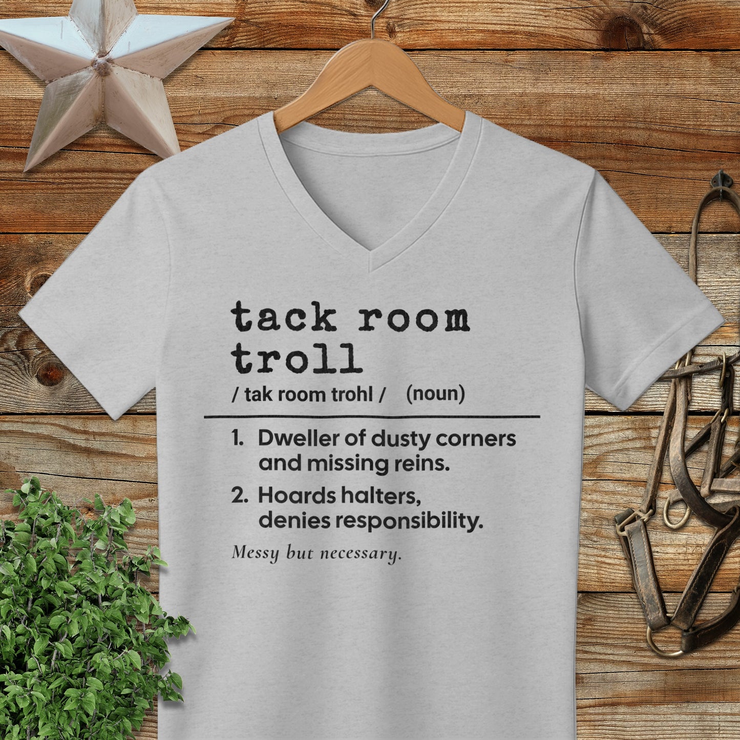 Tack Room Troll Definition V-neck