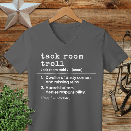 Tack Room Troll Definition V-neck