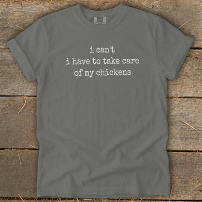 Take Care Of My Chickens Signature Tee