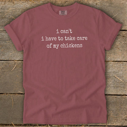 Take Care Of My Chickens Signature Tee