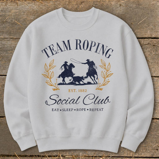 Team Roping Social Sweatshirt - Sport Grey