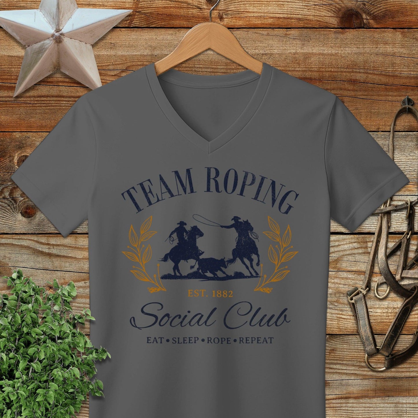 Team Roping Social V-neck