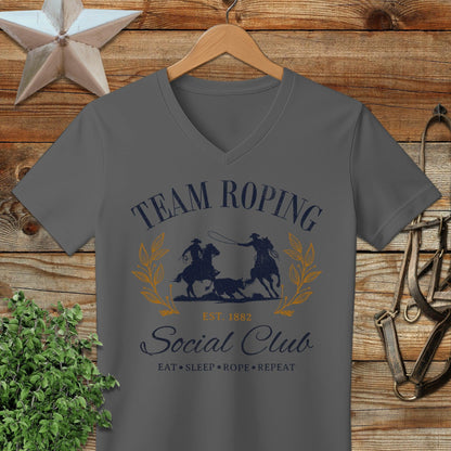 Team Roping Social V-neck