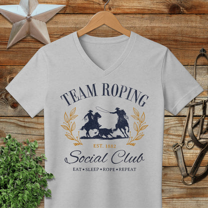 Team Roping Social V-neck