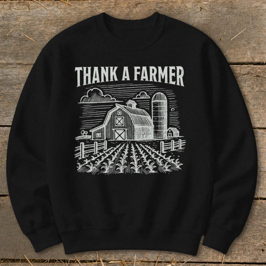 Thank a Farmer Sweatshirt - Black