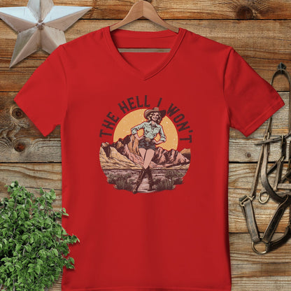 The Hell I Won't V-neck
