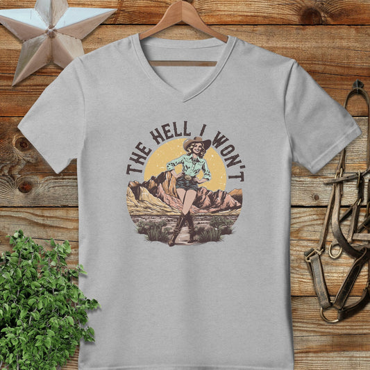 The Hell I Won't V-neck