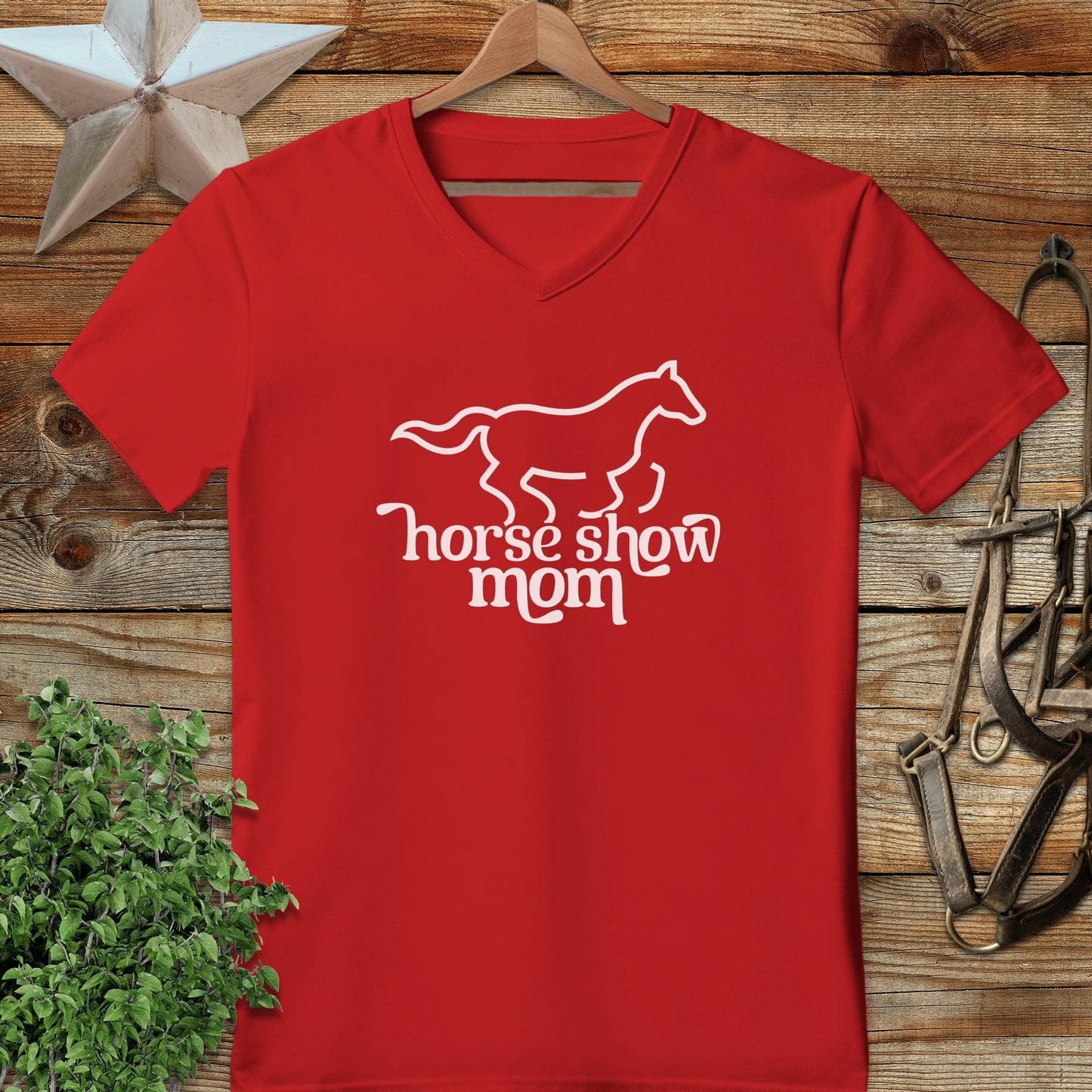 The Horse Show Mom V-neck