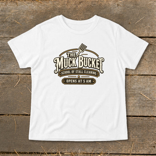 The Muck Bucket School of Stall Cleaning Infant Tee
