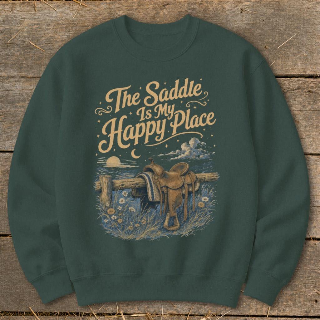 The Saddle Is My Happy Place Sweatshirt