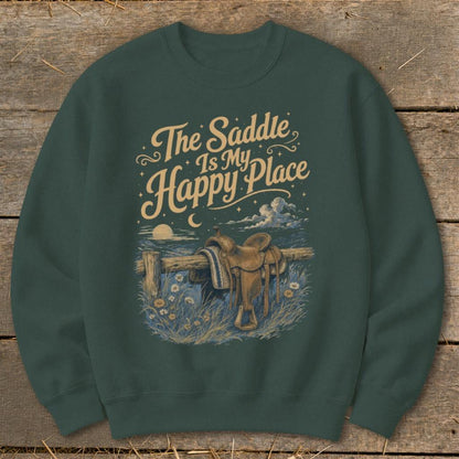 The Saddle Is My Happy Place Sweatshirt