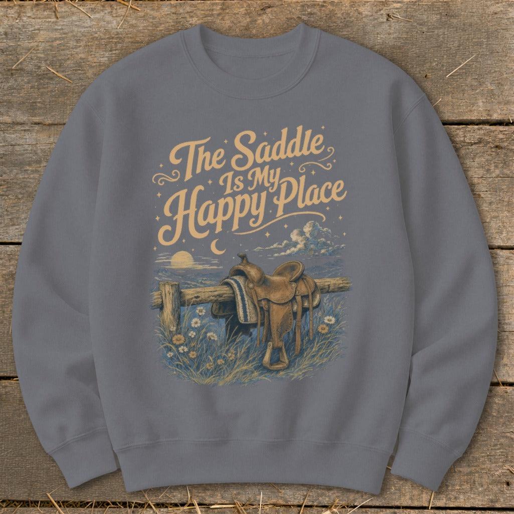 The Saddle Is My Happy Place Sweatshirt