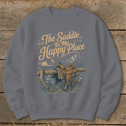 The Saddle Is My Happy Place Sweatshirt