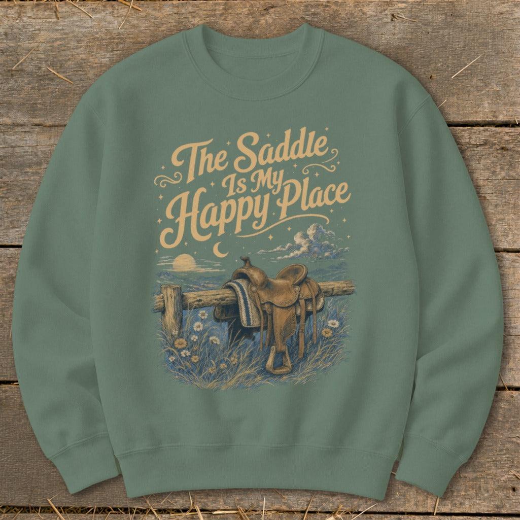The Saddle Is My Happy Place Sweatshirt