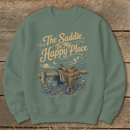 The Saddle Is My Happy Place Sweatshirt