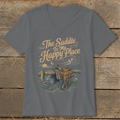 The Saddle Is My Happy Place V-neck
