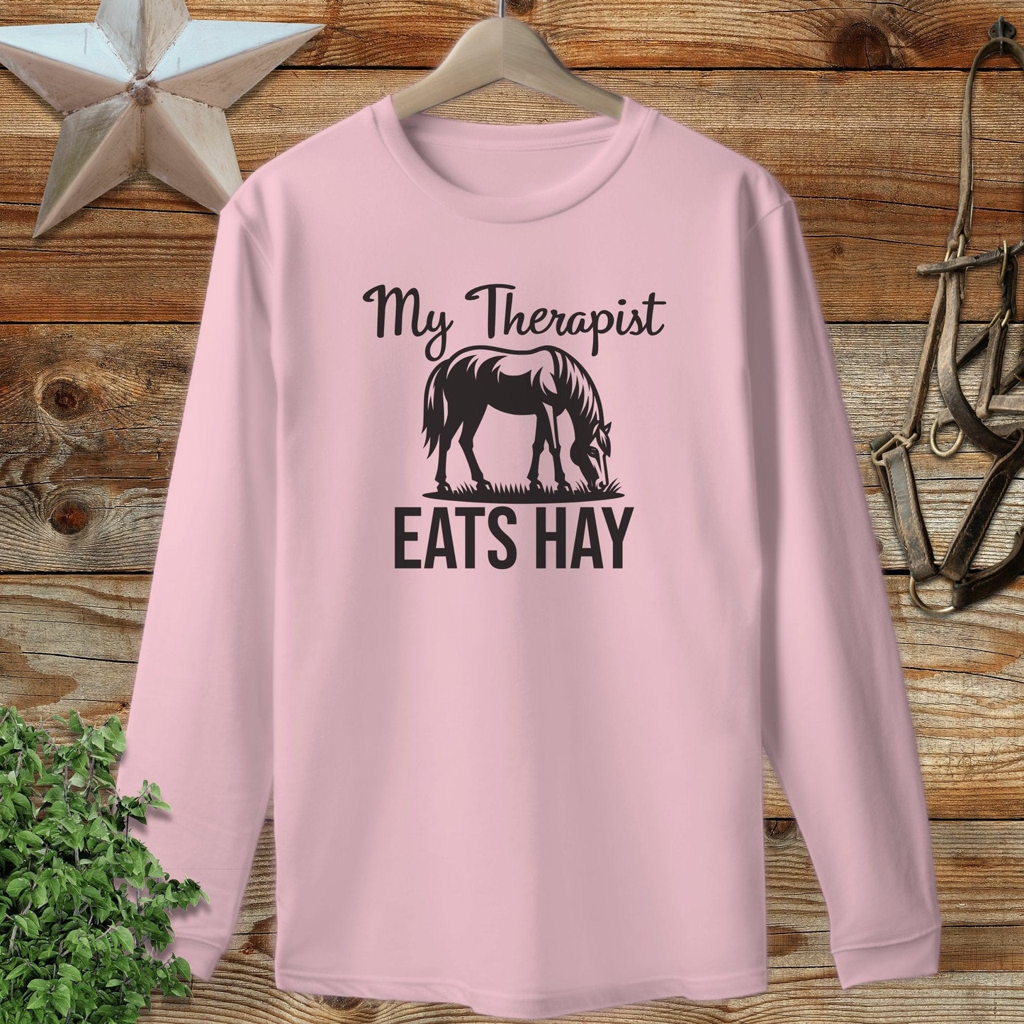 Therapist Eats Hay Long Sleeve Tee