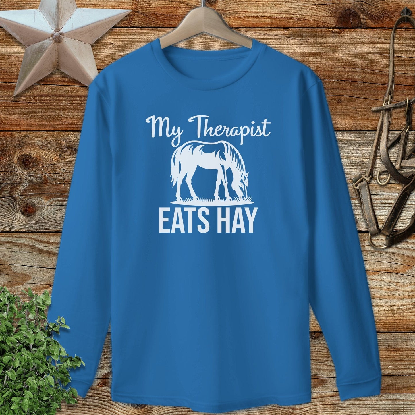 Therapist Eats Hay Long Sleeve Tee