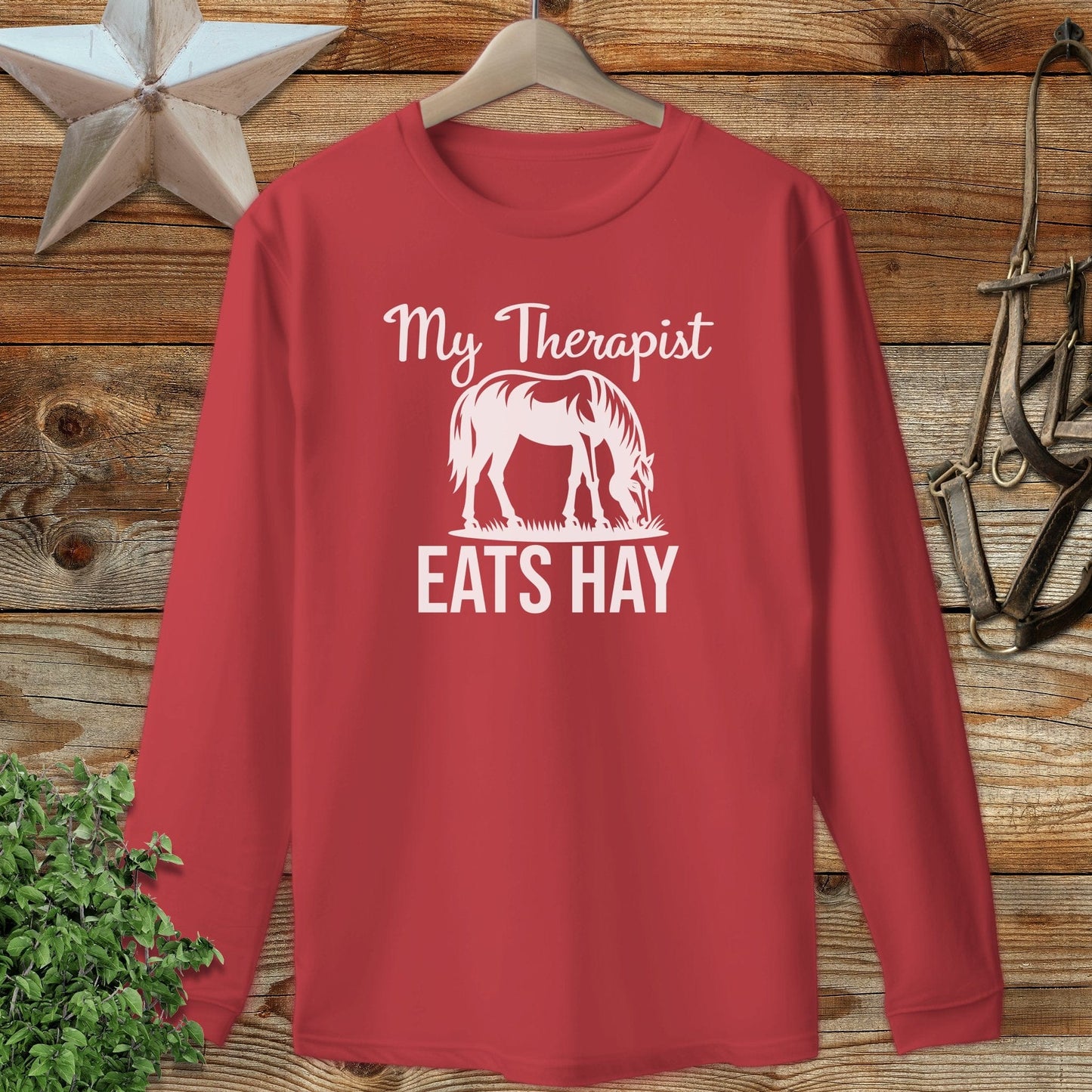Therapist Eats Hay Long Sleeve Tee
