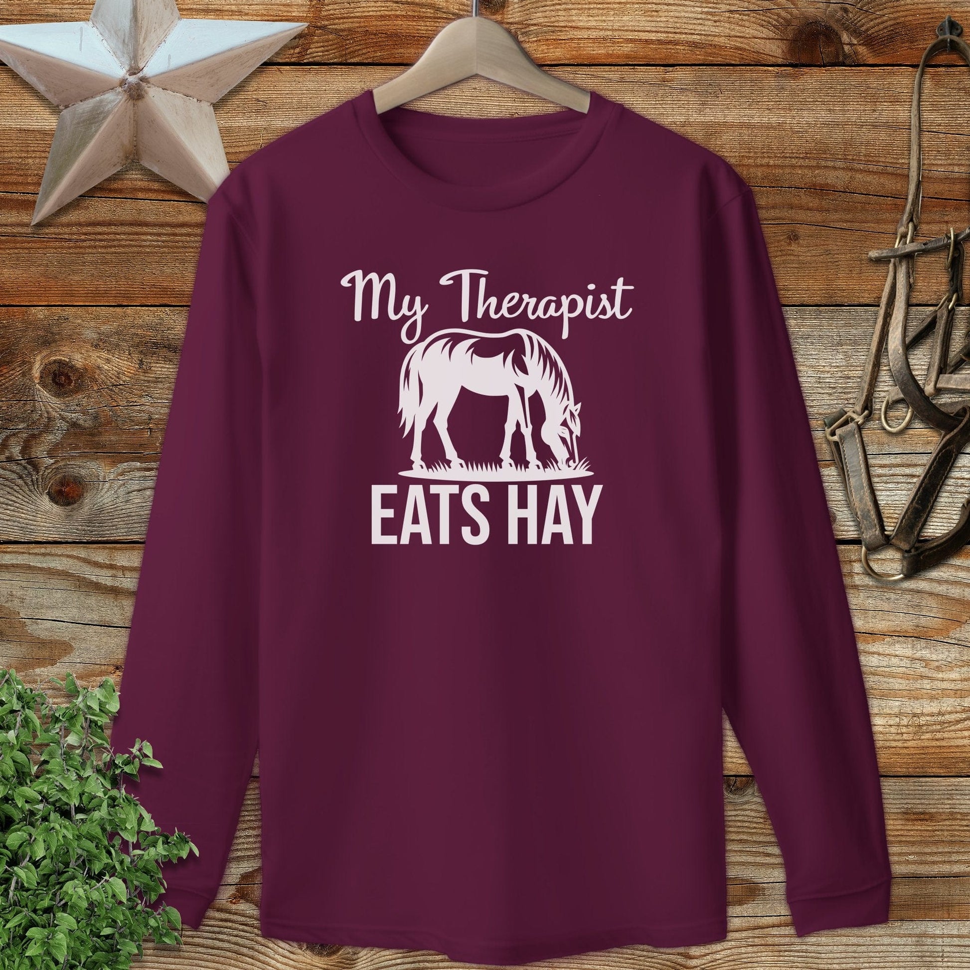Therapist Eats Hay Long Sleeve Tee