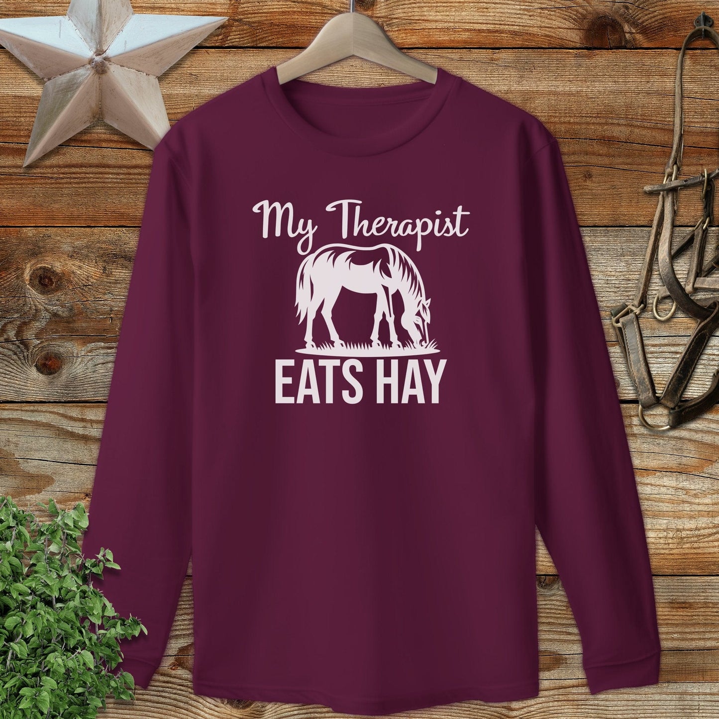 Therapist Eats Hay Long Sleeve Tee