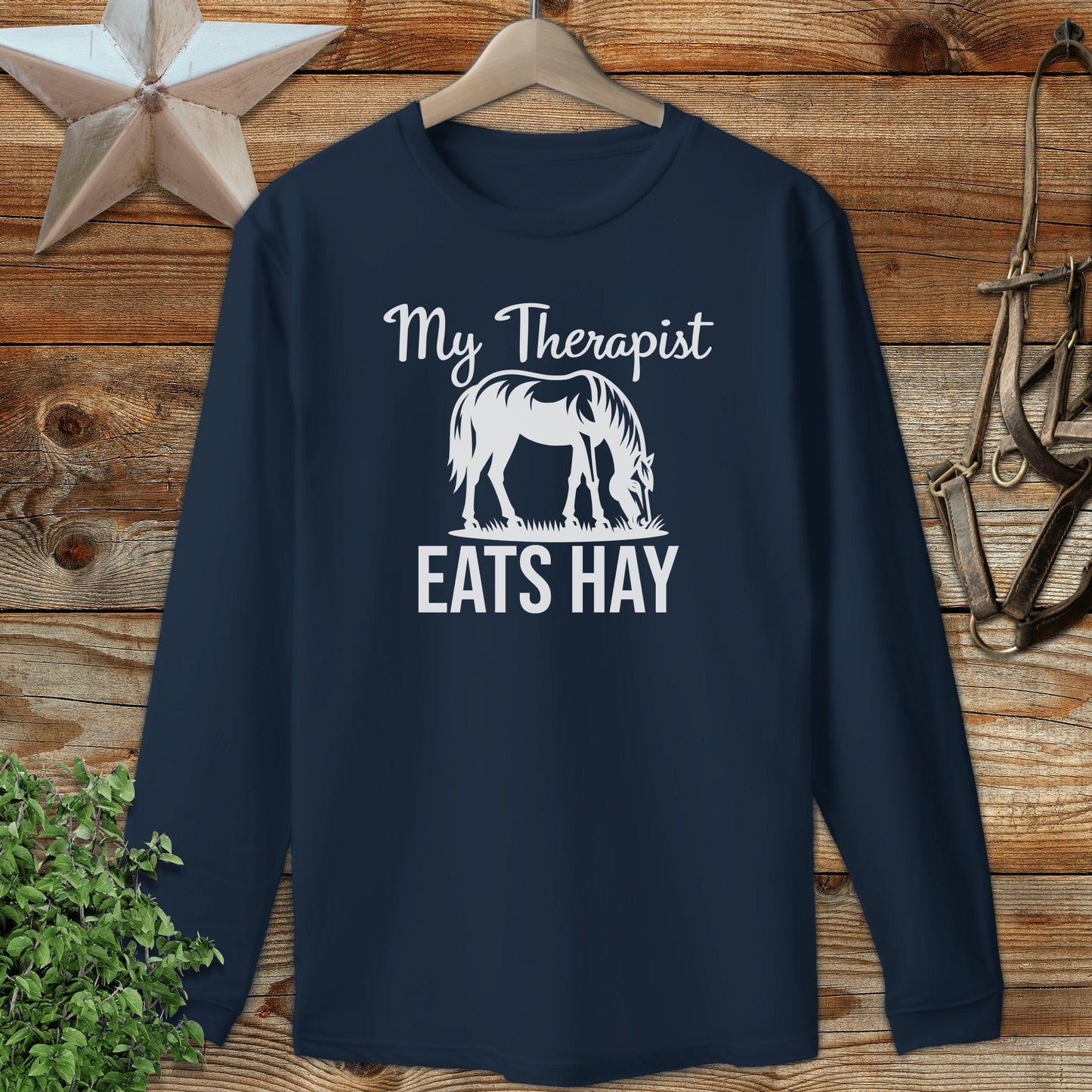 Therapist Eats Hay Long Sleeve Tee