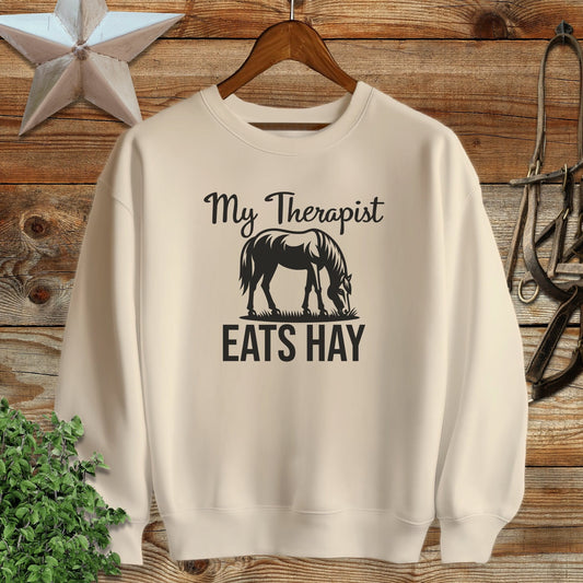 Therapist Eats Hay Sweatshirt