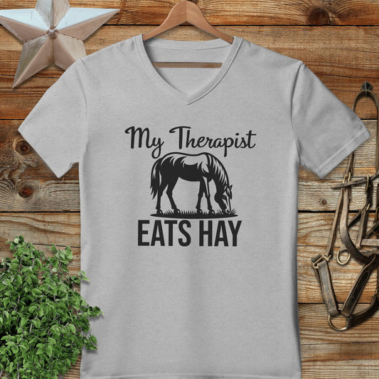 Therapist Eats Hay V-neck