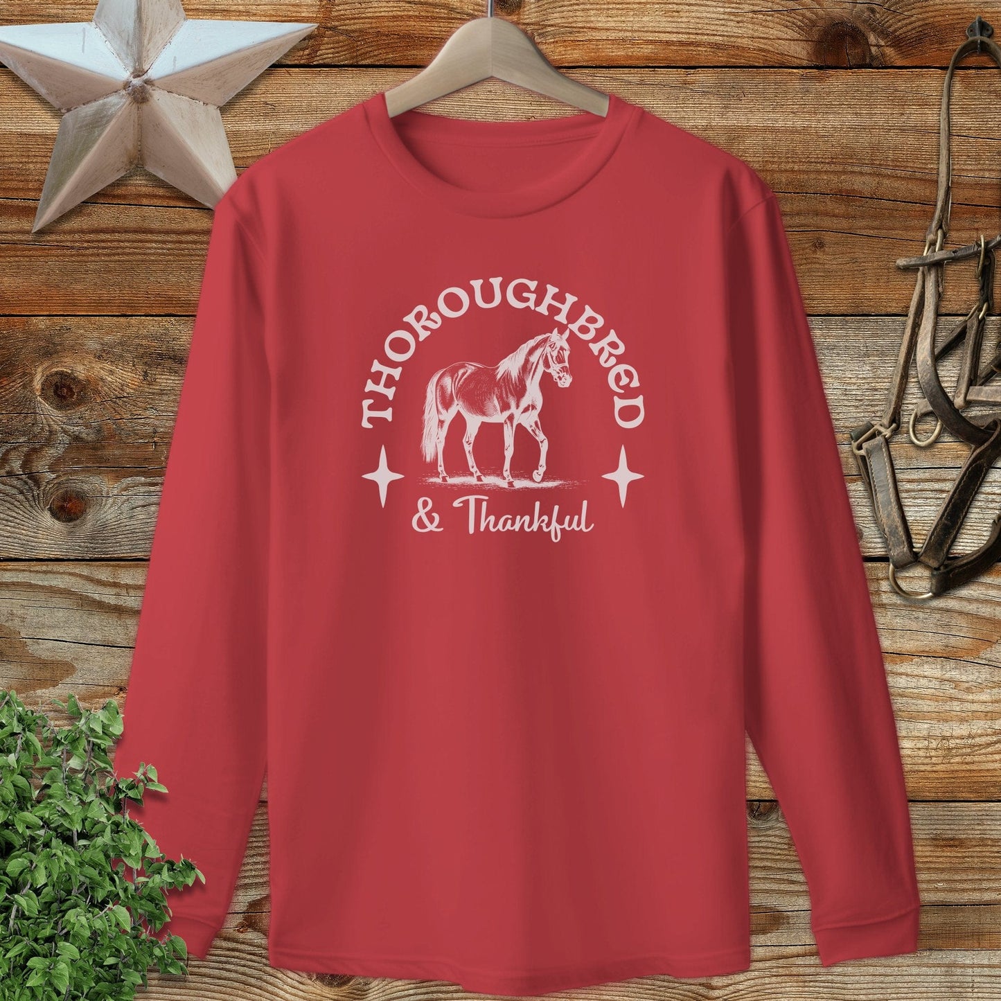 Thoroughbred and Thankful Long Sleeve Tee