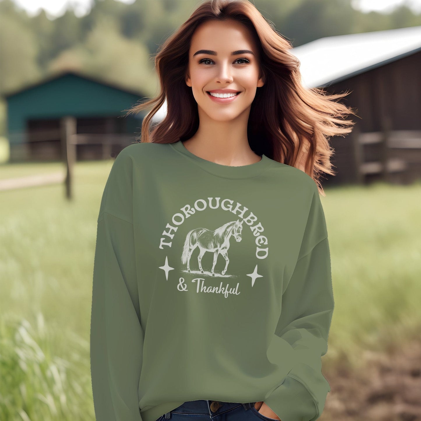 Thoroughbred and Thankful Sweatshirt