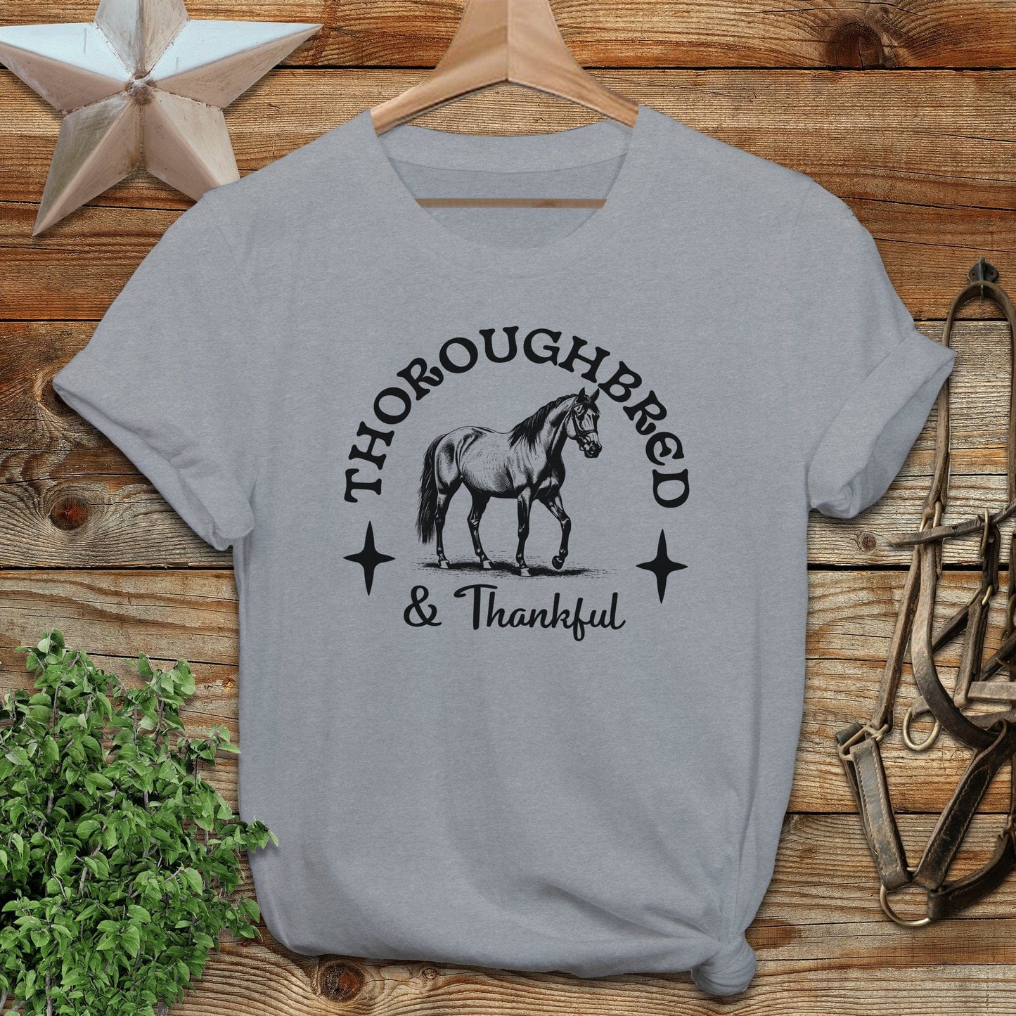 Thoroughbred and Thankful T-shirt