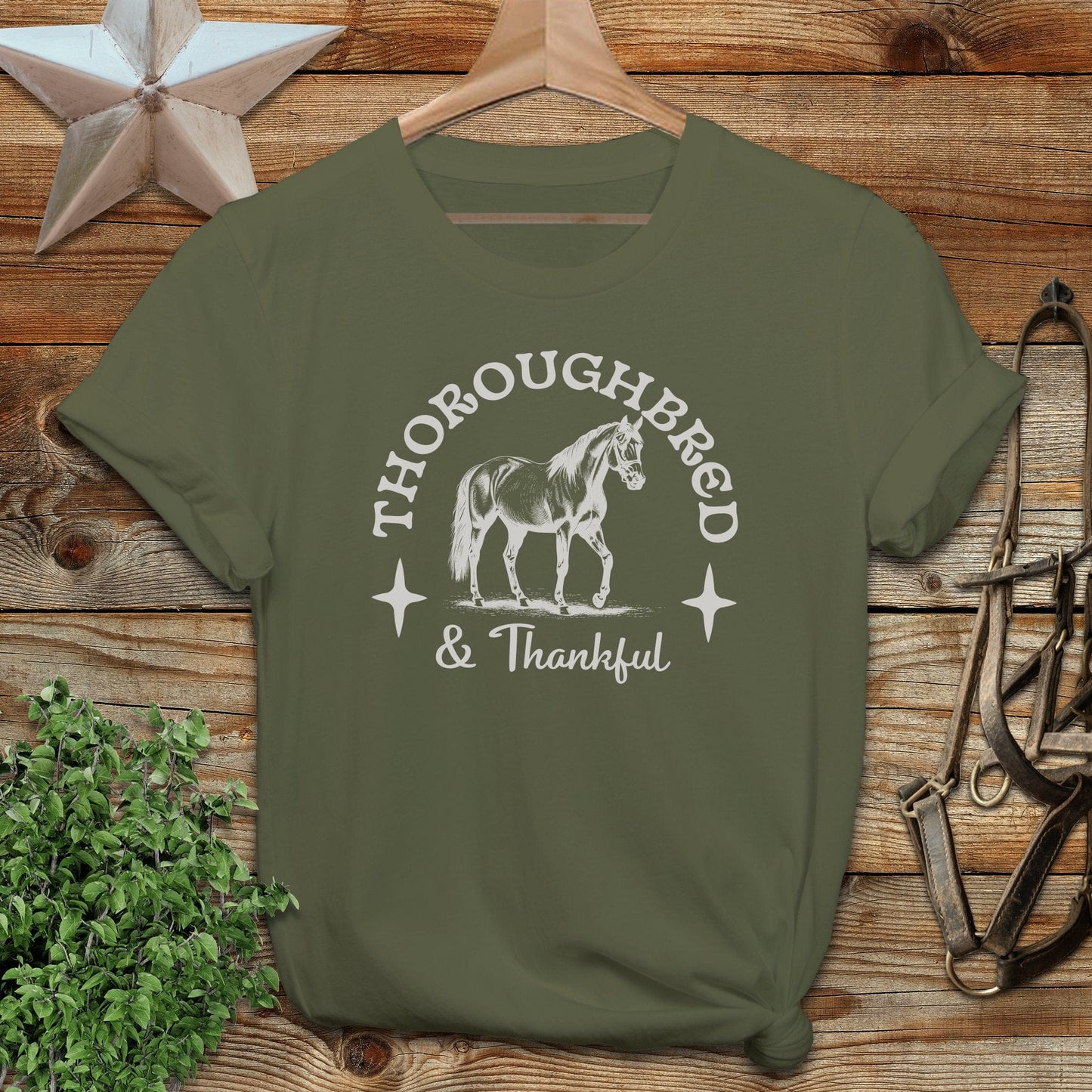 Thoroughbred and Thankful T-shirt