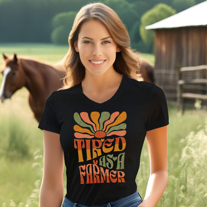 Tired As A Farmer V-neck