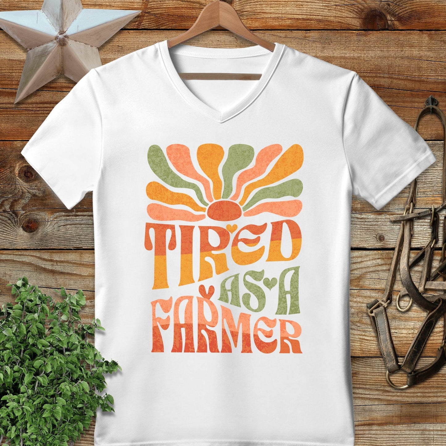 Tired As A Farmer V-neck