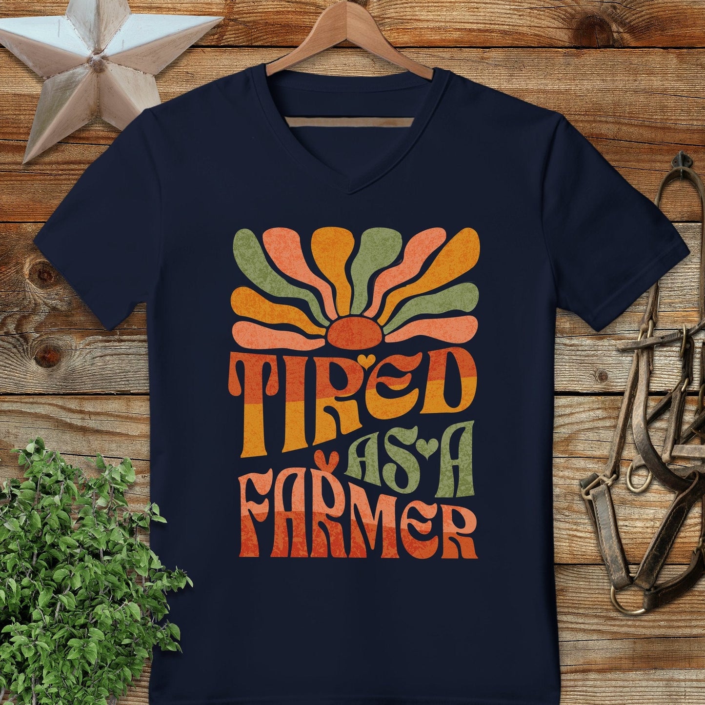 Tired As A Farmer V-neck