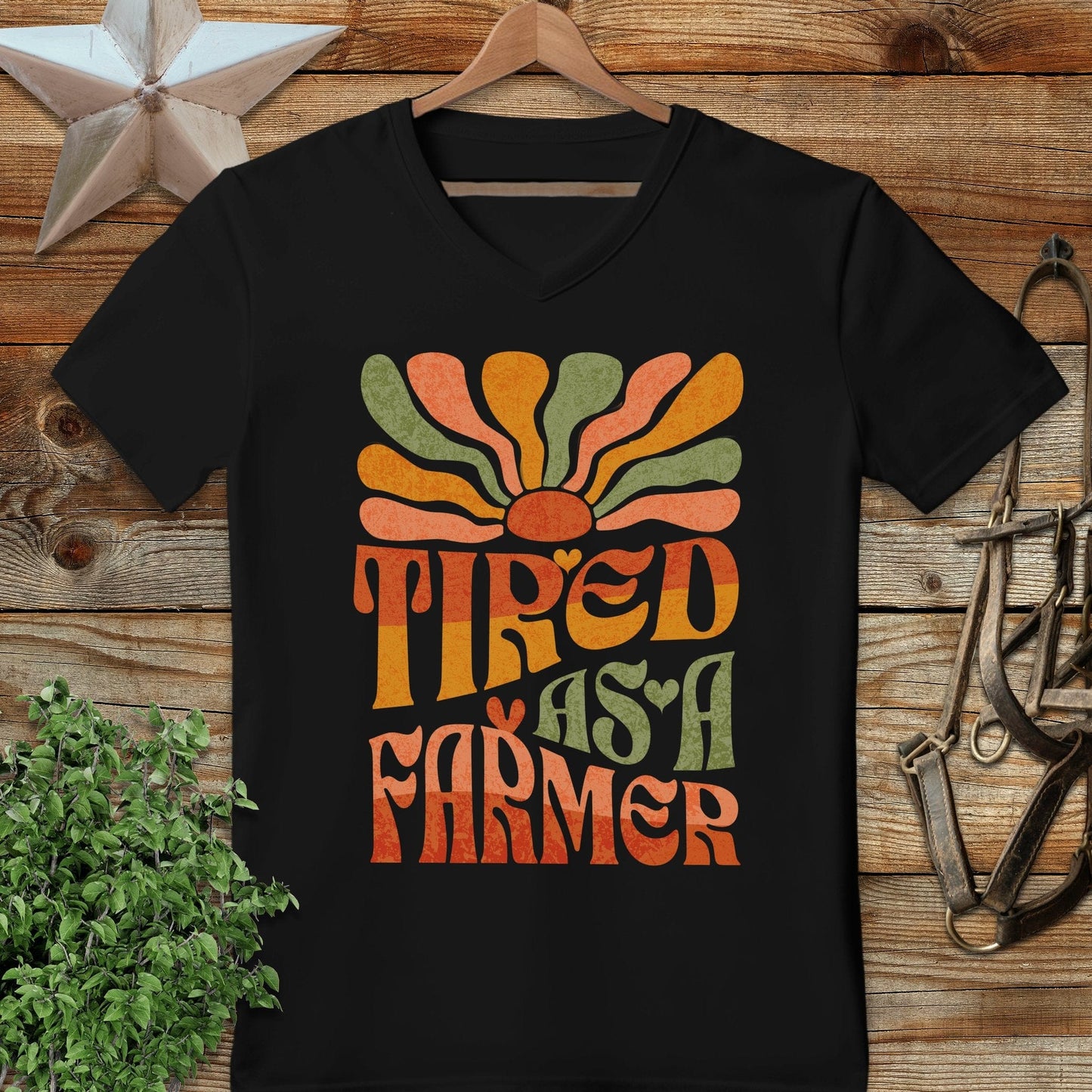 Tired As A Farmer V-neck