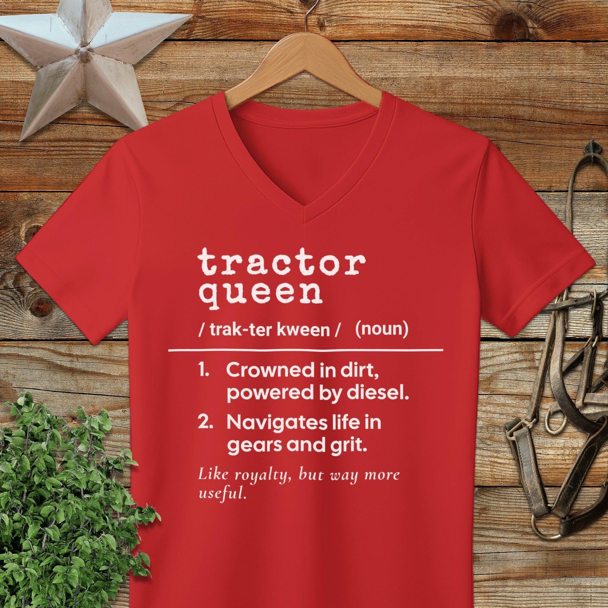 Tractor Queen Definition V-neck