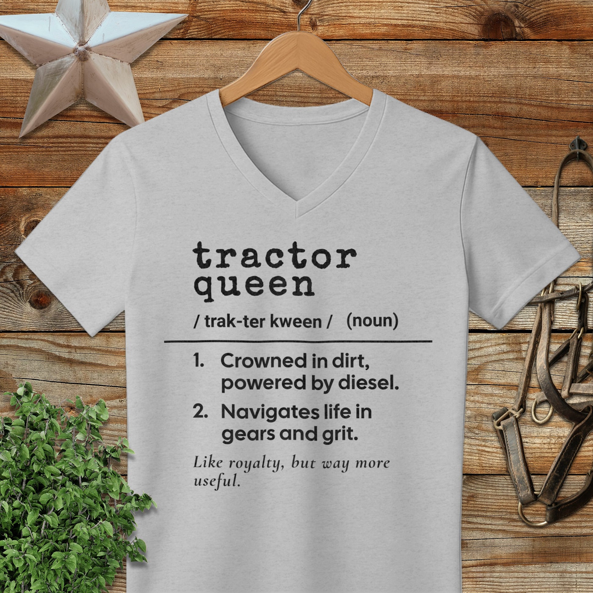 Tractor Queen Definition V-neck